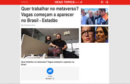 <h6><a href="https://headtopics.com/br/quer-trabalhar-no-metaverso-vagas-comecam-a-aparecer-no-brasil-estad-o-33910283" target="_blank" rel="noopener">Quer trabalhar no metaverso? Vagas começam a aparecer no Brasil</a></h6><p><a href="https://headtopics.com/br/quer-trabalhar-no-metaverso-vagas-comecam-a-aparecer-no-brasil-estad-o-33910283" target="_blank" rel="noopener">Head Topics Brasil</a></p>