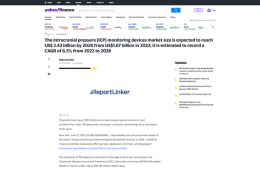 <h6><a href="https://nz.finance.yahoo.com/news/intracranial-pressure-icp-monitoring-devices-161200790.html?guccounter=1&guce_referrer=aHR0cHM6Ly9hcHAuY3NlMzYwLmNvbS5ici8&guce_referrer_sig=AQAAAFzqijS9f7srwPYBtizSoOBC2hB543ILSBFJVSS-hXWZyEfXeZ2g_RhPmArC_ip5I6hB0bxDvQ8o8y6Qe2zh4Uxep9bT0T1CElKLQW7oup5tQpGnIFYlCAp_JUsvF2P0qkz7qMio5NZrbrkX9ZvO4SLLyzj0ItvS4S59RqiI-3NB" target="_blank" rel="noopener">The intracranial pressure (ICP) monitoring devices market size is expected to reach US$ 2.43 billion by 2028 from US$1.67 billion in 2022; it is estimated to record a CAGR of 6.5% from 2022 to 2028</a></h6><p><a href="https://nz.finance.yahoo.com/news/intracranial-pressure-icp-monitoring-devices-161200790.html?guccounter=1&guce_referrer=aHR0cHM6Ly9hcHAuY3NlMzYwLmNvbS5ici8&guce_referrer_sig=AQAAAFzqijS9f7srwPYBtizSoOBC2hB543ILSBFJVSS-hXWZyEfXeZ2g_RhPmArC_ip5I6hB0bxDvQ8o8y6Qe2zh4Uxep9bT0T1CElKLQW7oup5tQpGnIFYlCAp_JUsvF2P0qkz7qMio5NZrbrkX9ZvO4SLLyzj0ItvS4S59RqiI-3NB" target="_blank" rel="noopener">Yahoo Finance</a></p>